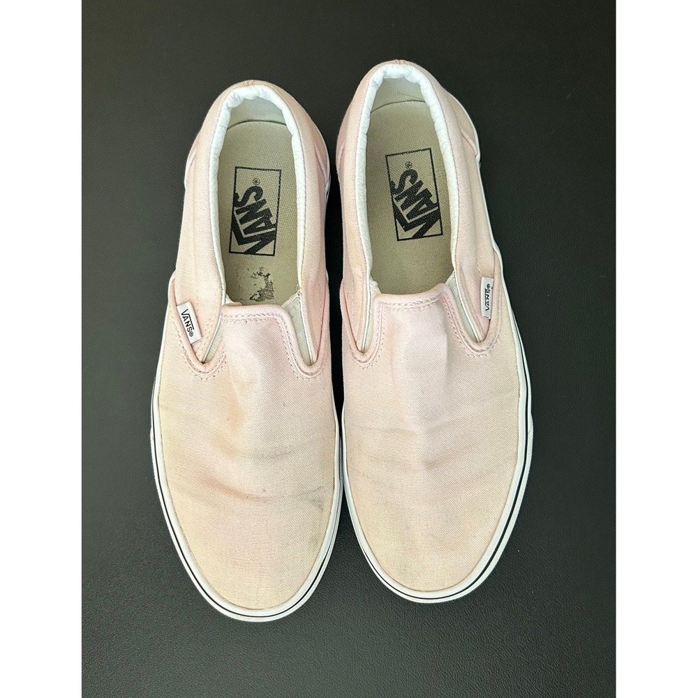 Vans Classic Slip-On Pink Canvas Skate Shoes Mens 7.5 Womens 9.0 - Picture 9 of 10